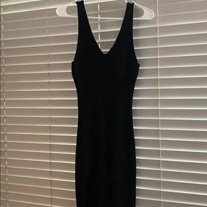 Black knit dress